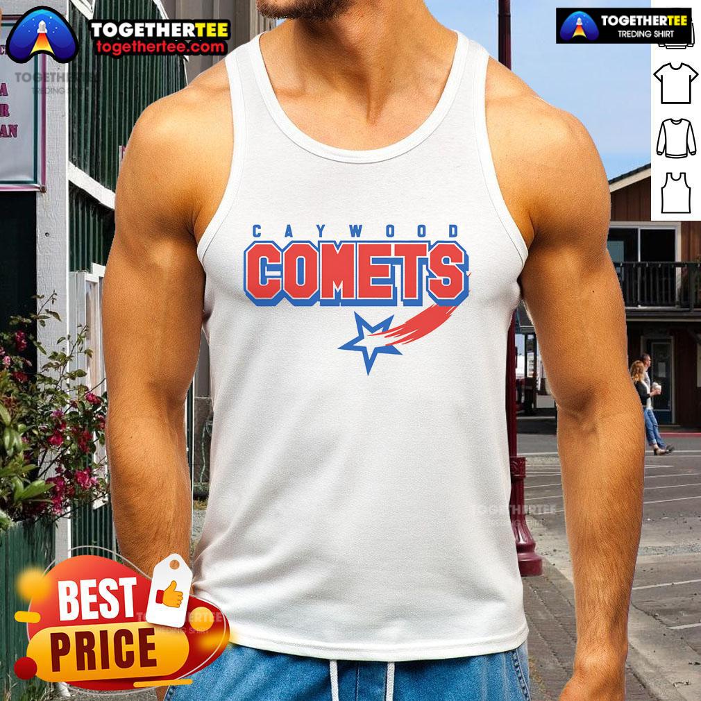 Premium Caywood Comets Block Tank Top featuring vibrant colors and stylish design, perfect for casual summer wear.