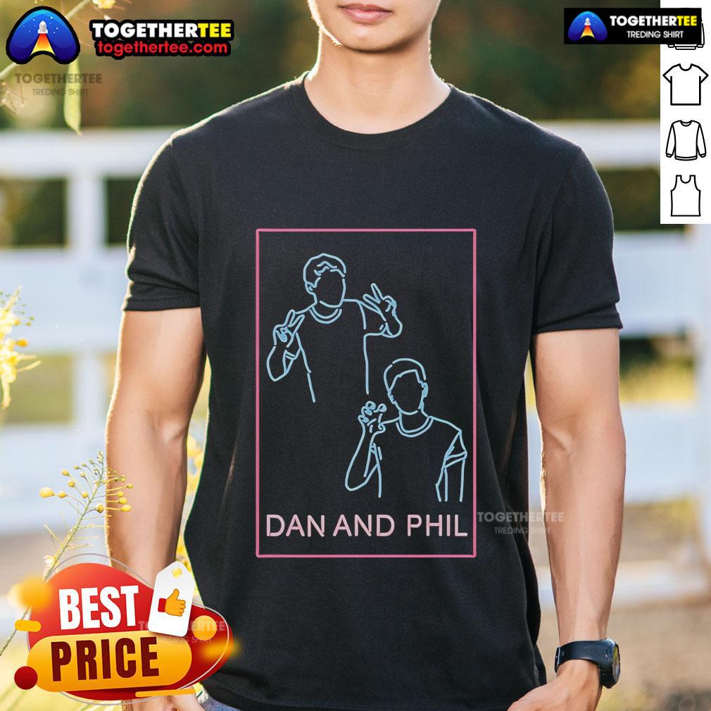 Premium Dan And Phil Neon T-Shirt featuring vibrant colors and unique design, perfect for fans and casual wear.