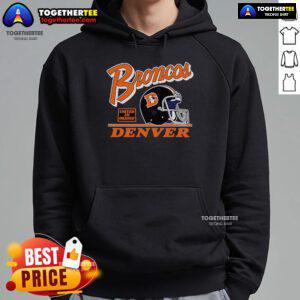 Premium Denver Broncos Fly United in Orange retro hoodie for ultimate fan style and comfort.