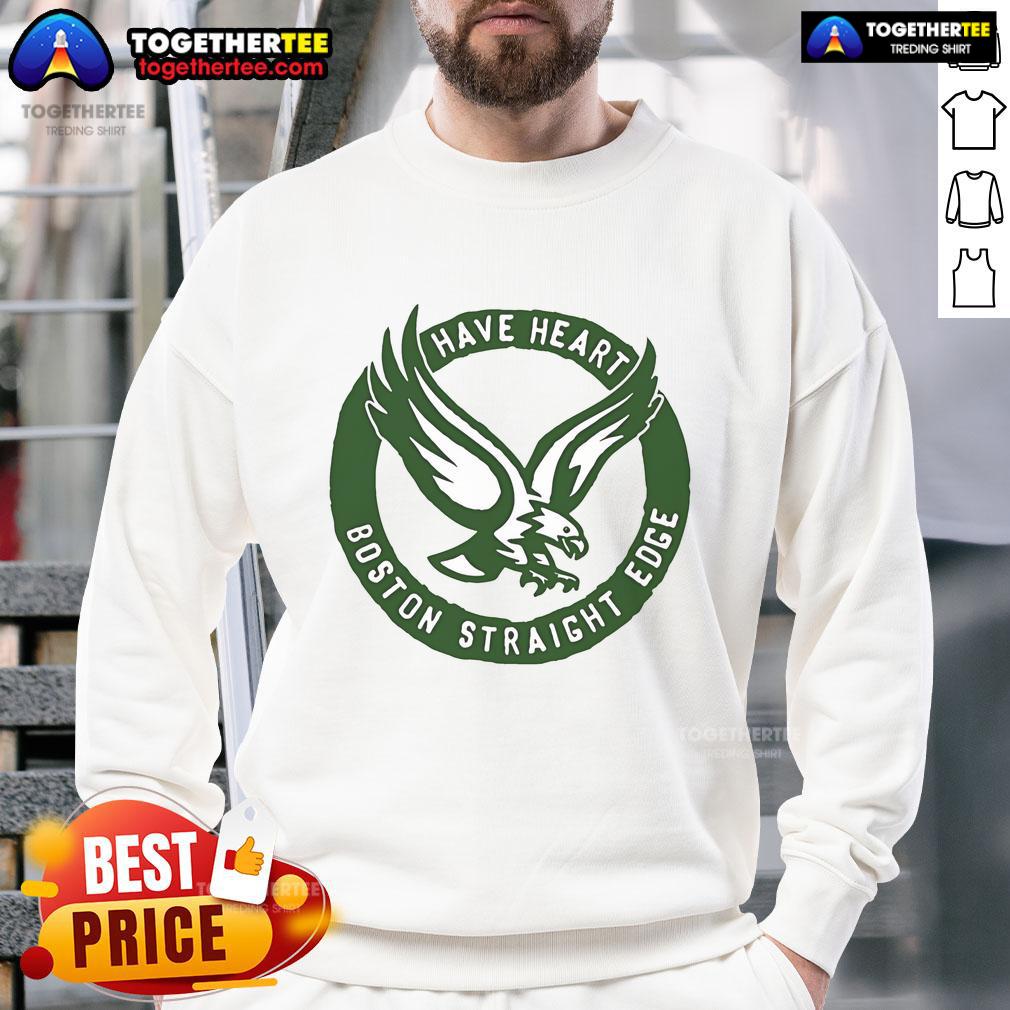 Premium Have Heart Boston Straight Edge Eagle Sweatshirt featuring a bold eagle design on a cozy fabric.