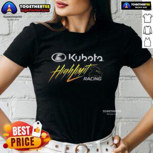Premium Kubota High Rollin Racing Logo Ladies Tee featuring a stylish design for racing enthusiasts.