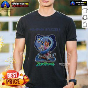Premium Memphis Grizzlies Zootopia 2 T-Shirt featuring vibrant graphics and a stylish design for fans and collectors.