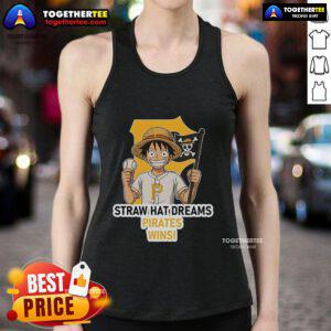 Premium Pittsburgh Pirates Monkey D. Luffy Straw Hat Dreams Wins Tank Top showcasing a vibrant design for fans.