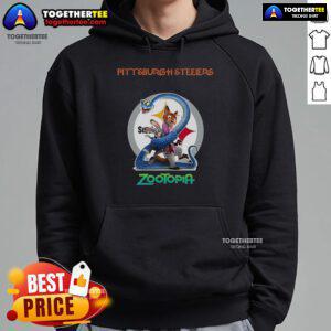 Premium Pittsburgh Steelers Zootopia 2 Hoodie featuring vibrant team colors and a stylish design, perfect for fans.