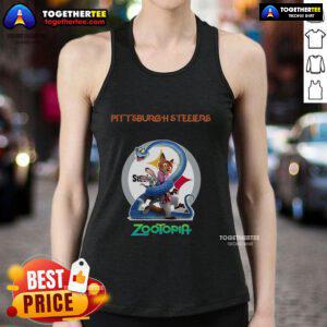 Premium Pittsburgh Steelers Zootopia 2 tank top featuring vibrant graphics and a comfortable fit for fans.