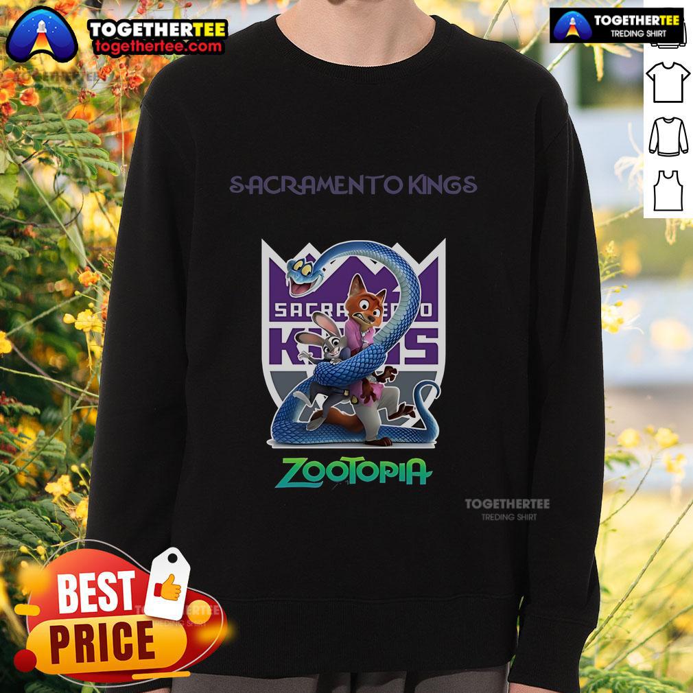 Premium Sacramento Kings Zootopia 2 Sweatshirt featuring vibrant design and cozy fit for fans and fashion lovers.