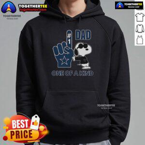 Premium Snoopy Dallas Cowboys hoodie for DAD, unique design featuring Snoopy in Cowboys gear, perfect for fans.