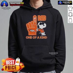 Alt Text: Premium Snoopy Denver Broncos Hoodie for DAD, one-of-a-kind design featuring iconic Snoopy and Broncos logo.