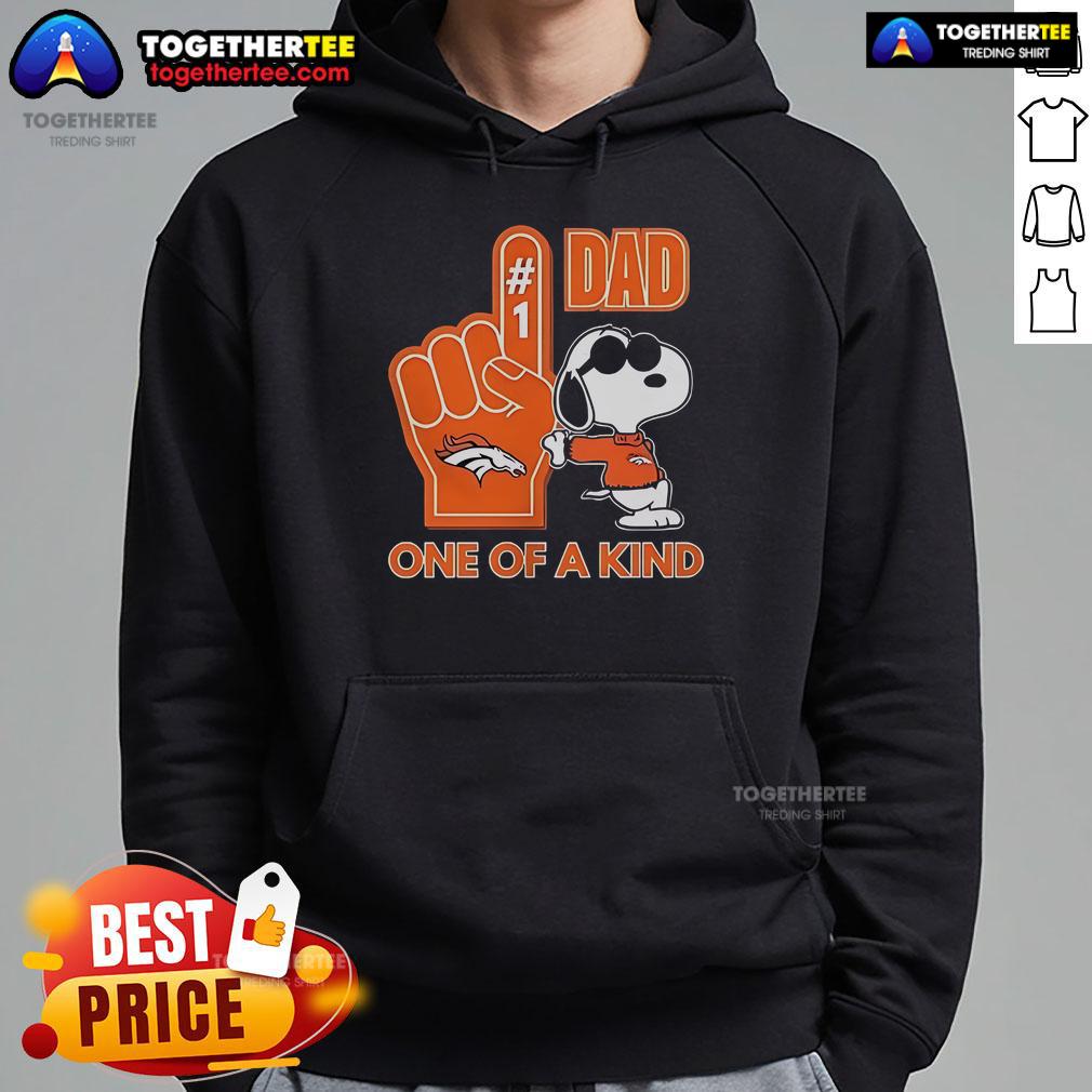 Alt Text: Premium Snoopy Denver Broncos Hoodie for DAD, one-of-a-kind design featuring iconic Snoopy and Broncos logo.