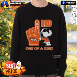 Alt Text: Premium Snoopy Denver Broncos sweatshirt for dads, featuring unique design, perfect for sports fans and cozy wear.