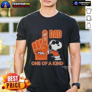 Premium Snoopy Denver Broncos Dad T-Shirt featuring unique design for sports fans and perfect gift for dads.