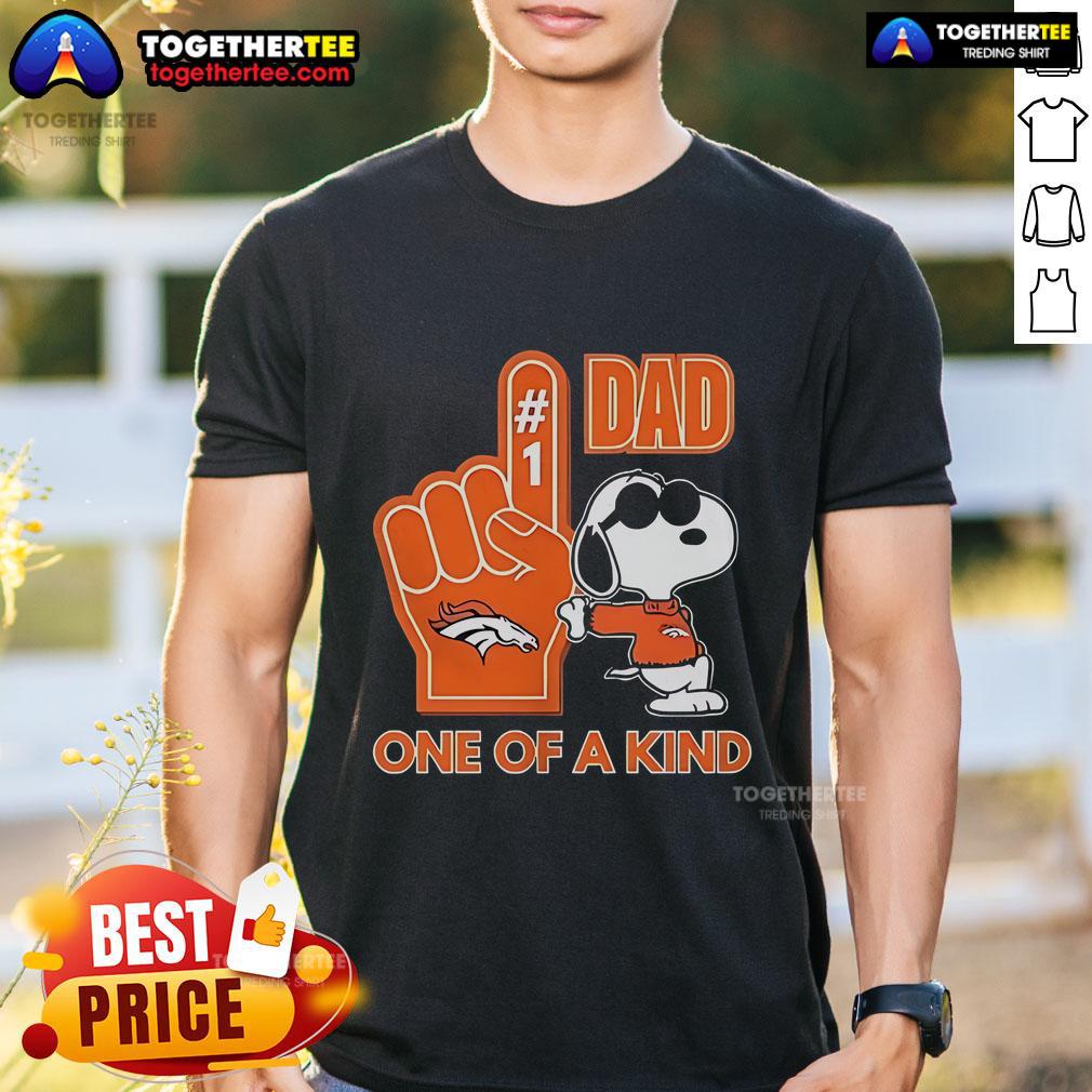 Premium Snoopy Denver Broncos Dad T-Shirt featuring unique design for sports fans and perfect gift for dads.