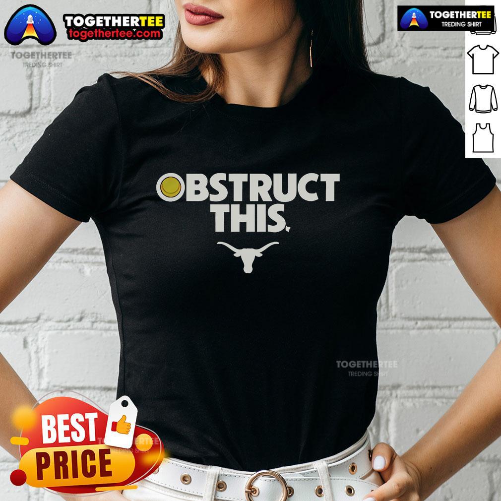 Premium Texas Longhorns Softball Obstruct This Ladies Tee featuring bold graphics and comfortable fit for fans.
