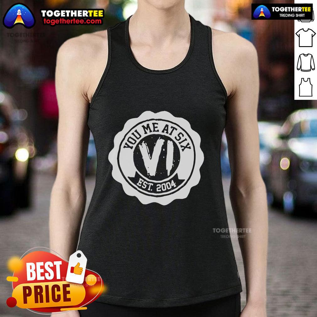 Alt Text: Premium You Me At Six Est 2004 tank top featuring a stylish design, perfect for fans of the band.