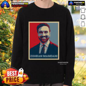 Premium Zohran Mamdani vintage poster design sweatshirt featuring unique graphics and vibrant colors.