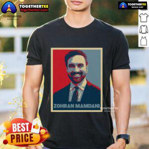 Premium Zohran Mamdani vintage poster design t-shirt featuring vibrant graphics and retro style for casual wear.