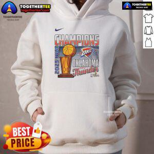 Top 2025 NBA Champions Oklahoma City Thunder Cup Hoodie featuring team logo and vibrant colors, perfect for fans.