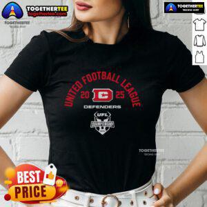 Top DC Defenders 2025 UFL Championship Game ladies tee showcasing team pride and style for female fans.