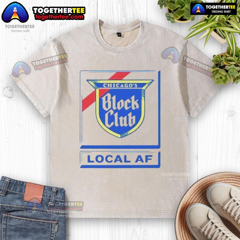Good Chicago Block Club Local AF washed t-shirt in vibrant colors, showcasing community spirit and stylish comfort.