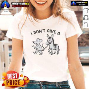 Good I Dont Give A Rodents Donkey Ladies Tee featuring a playful graphic design on a stylish shirt.