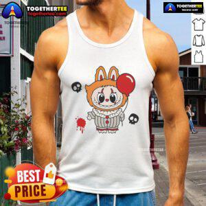 Good Labubu Pennywise Halloween tank top featuring spooky graphics, perfect for Halloween enthusiasts and costume lovers.