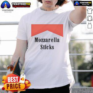 Good Mozzarella Sticks logo T-shirt featuring a playful design perfect for food lovers and cheese enthusiasts.