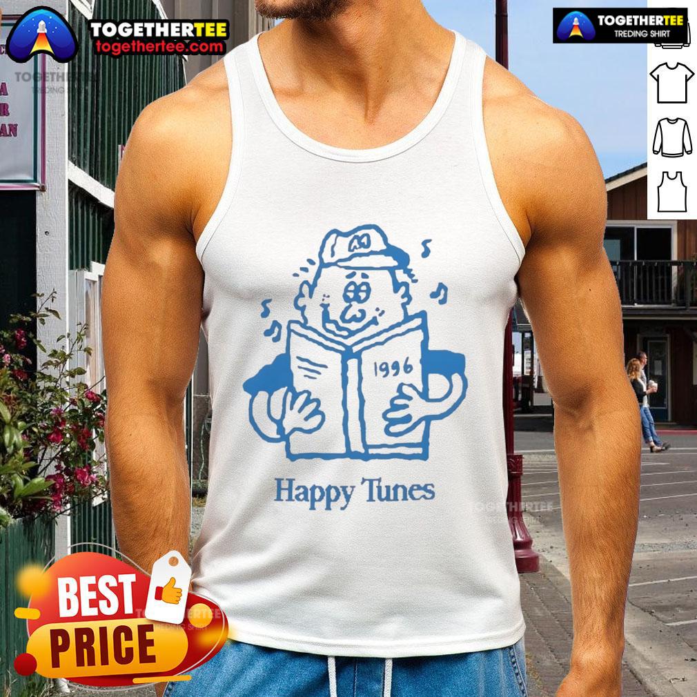 Happy Tunes Tank Top featuring a vibrant design, perfect for summer fashion and casual outings.