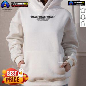 Nick Tarnasky Ice Hockey Enforcer hoodie featuring bold 'Bang Bang Bang' graphic design for hockey fans.