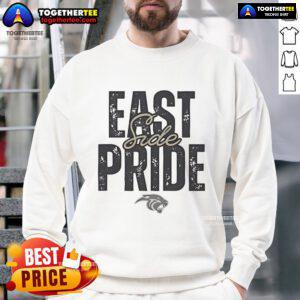 Nice Crown Trio Plano East Panthers East Side Pride sweatshirt with vibrant colors and logos, perfect for fans.