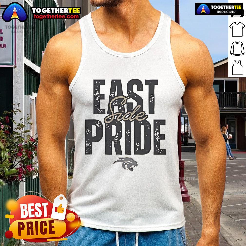 Nice Crown Trio Plano East Panthers East Side Pride tank top showcasing team spirit and vibrant design.