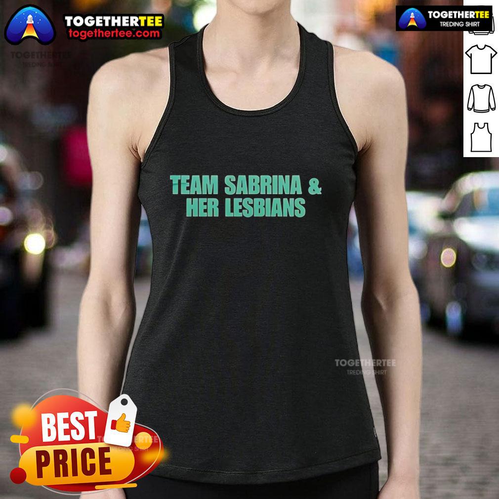 Team Sabrina in Nice wearing 'New York Liberty' tank tops, celebrating pride and unity with her lesbian friends.