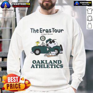 Cozy Oakland Athletics The Eras Tour Snoopy sweatshirt featuring vibrant graphics and a comfortable fit for fans.