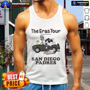 Nice San Diego Padres The Eras Tour Snoopy tank top featuring vibrant graphics and a stylish design for fans.