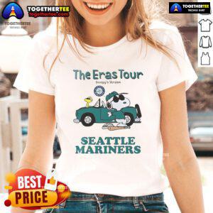 Nice Seattle Mariners The Eras Tour Snoopy Ladies Tee featuring a stylish design perfect for fans and casual wear.
