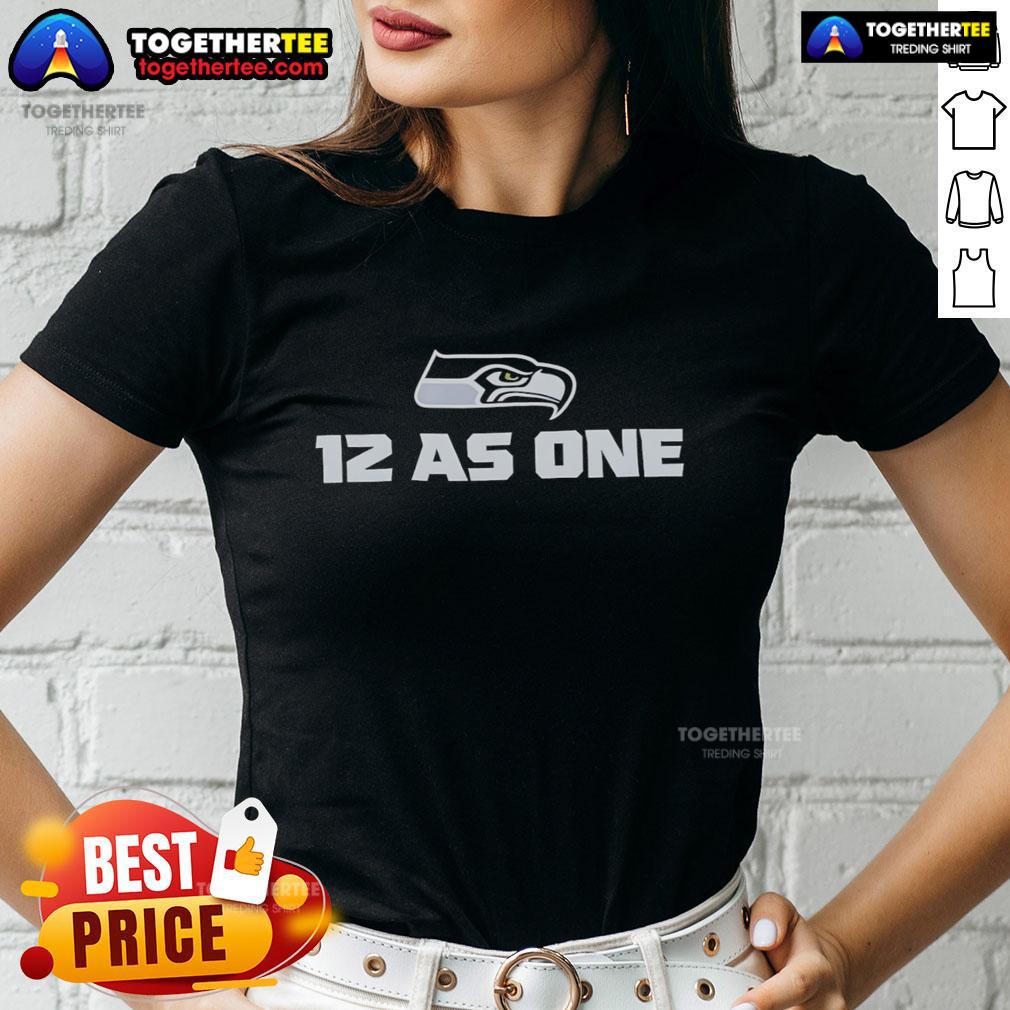 Stylish Seattle Seahawks 12s As One ladies tee, perfect for female fans showing team spirit and support.