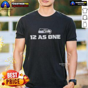 Nice Seattle Seahawks 12S As One T-Shirt featuring bold team colors and logo, perfect for fans and game day attire.