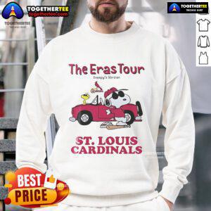 Alt Text: Cozy Nice St. Louis Cardinals The Eras Tour Snoopy Sweatshirt featuring vibrant graphics and soft fabric.