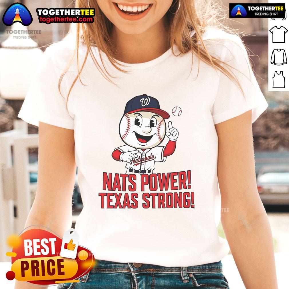 Nice Washington Nationals Nats Power Texas Strong Ladies Tee in vibrant colors, perfect for fans and casual wear.