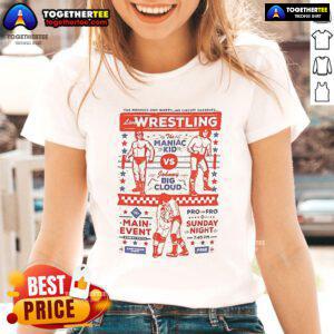 Alt Text: Nice Wrestling Main Event Sunday Night Ladies Tee featuring vibrant graphics and a comfortable fit for fans.
