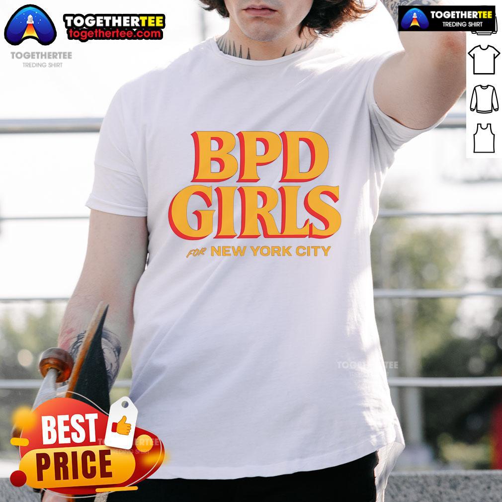 Official BPD Girls T-Shirt for New York City featuring bold graphics and a stylish design for mental health awareness.