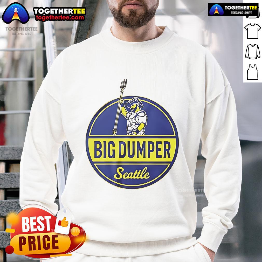 Official Cal Raleigh Seattle Mariners baseball sweatshirt featuring Big Dumper with trident design, perfect for fans.