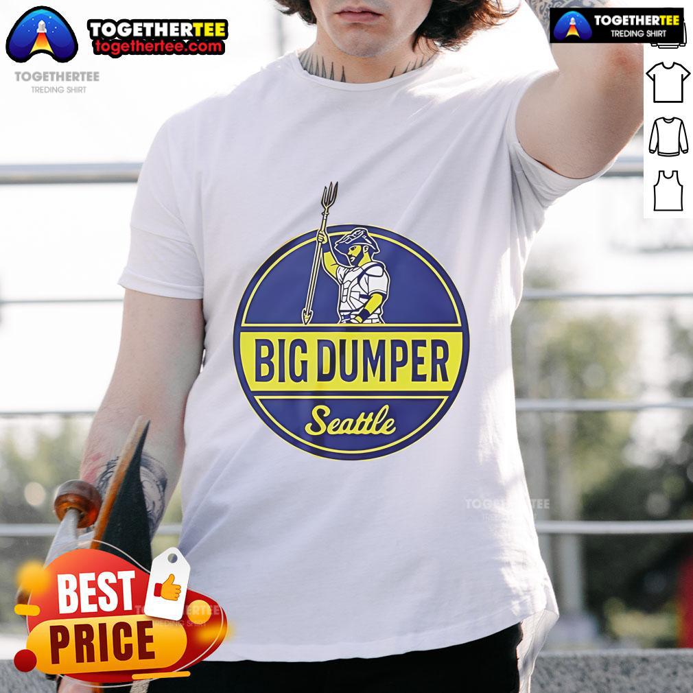 Alt Text: Official Cal Raleigh Tee for Seattle Mariners Baseball featuring Big Dumper and Trident design. Perfect for fans!