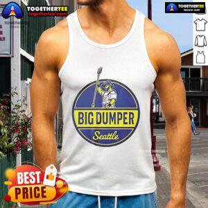Official Cal Raleigh Seattle Mariners baseball tank top featuring Big Dumper and trident design, perfect for fans.