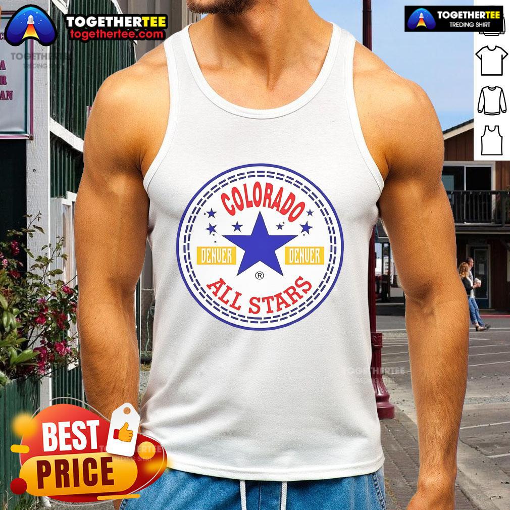 Alt Text: Official Colorado Denver All-Stars logo tank top featuring vibrant colors and a stylish design for sports fans.