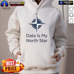 Cozy Official Data Is My North Star hoodie in navy blue, perfect for data enthusiasts and stylish comfort.