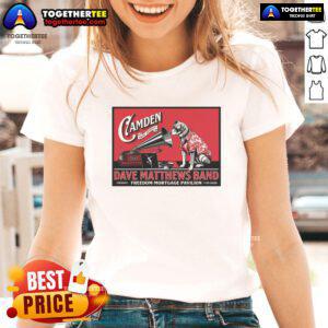 Alt Text: Official Dave Matthews Band Freedom Mortgage Pavilion concert poster for July 25, 2025, featuring ladies' tee design.