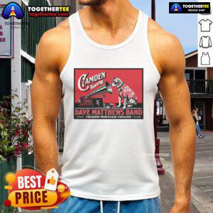 Alt Text: Official Dave Matthews Band Freedom Mortgage Pavilion July 25, 2025 poster featured on a stylish tank top.