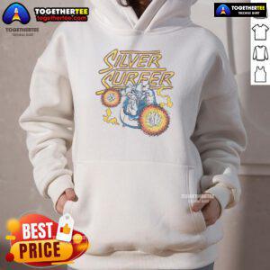 Official Fantastic Four Silver Surfer Hoodie featuring vibrant graphics and a stylish design for fans of the franchise.