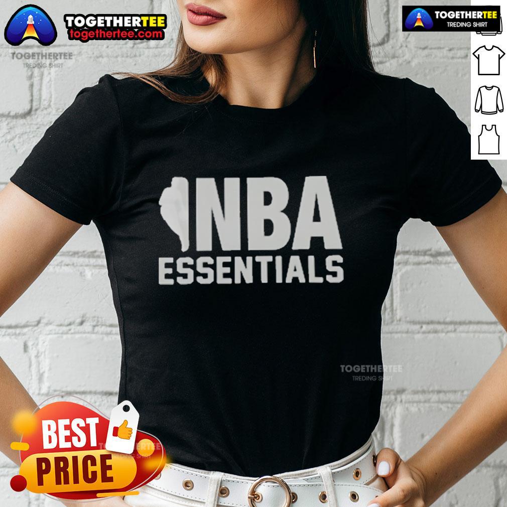Official Fear of God Essentials NBA Logo Ladies Tee in stylish design, perfect for sports fans and casual wear.