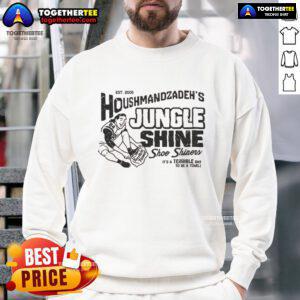 Official Houshmandzadeh's Jungle Shine Shoe Shiners sweatshirt, established 2005, featuring unique design and vibrant colors.